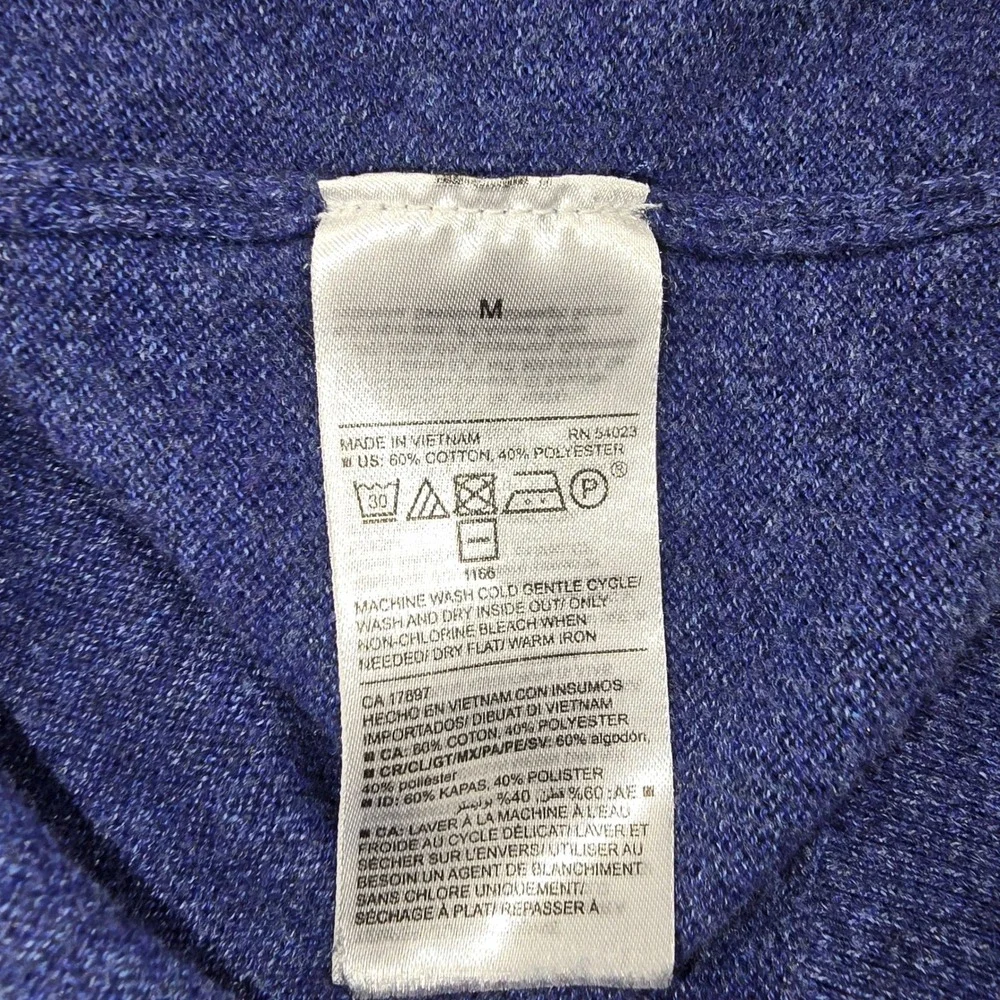 Old‎ Navy Mens Medium Blue Sweater Crewneck Raglan Cotton Blend Heathered